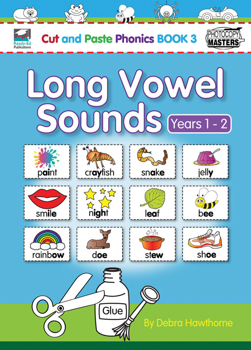 Cut And Paste Phonics Book 3 Long Vowel Sounds Teaching Resources New